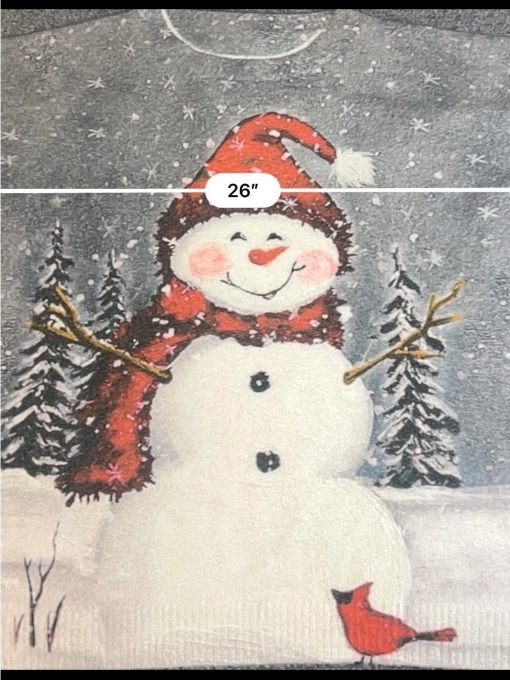 Snowman Sweater Women's One Size see Pics Oversized Cotton/wool Winter Holiday - Picture 2 of 5